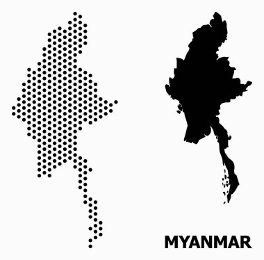 Myanmar Piksel Mozaik Haritası
