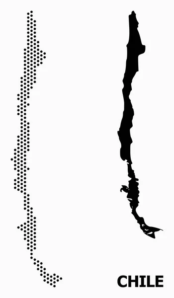 Χάρτης μοτίβου κουκκίδας της Χιλής — Διανυσματικό Αρχείο