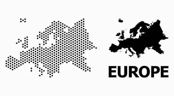 Pixelmusterkarte von Europa — Stockvektor