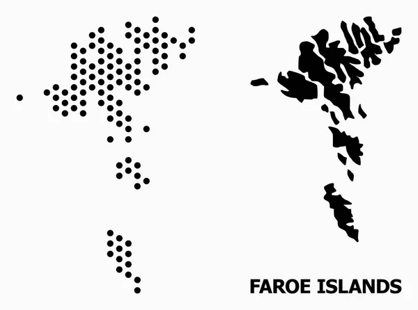 Pixelated patroon kaart van Faeröer — Stockvector