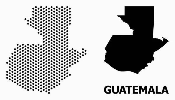 Пиксельная карта Гуатемалы — стоковый вектор