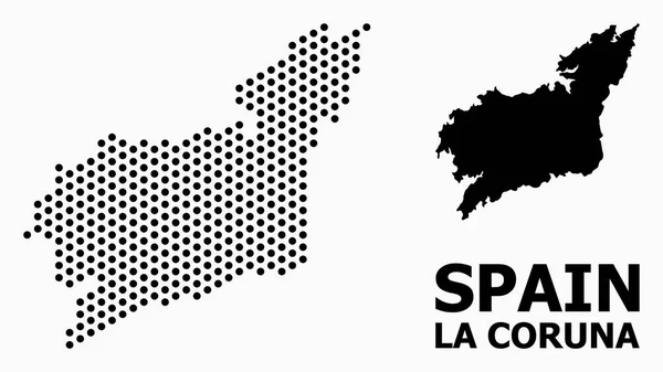 La Coruna Eyaleti Noktalı Desen Haritası