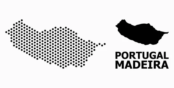 Madeira Adası Nokta Mozaik Haritası