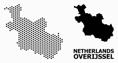 Overijssel Eyaleti Nokta Desen Haritası