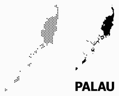 Palau Adaları Nokta Desen Haritası