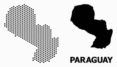Paraguay Noktalı Mozaik Haritası