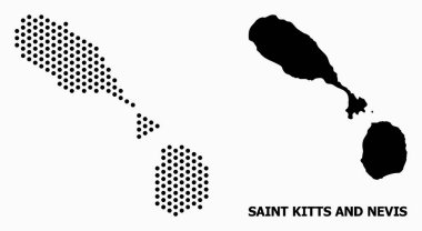 Saint Kitts ve Nevis Pikselli Mozaik Haritası
