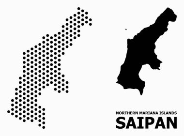 Saipan Adası Nokta Desen Haritası