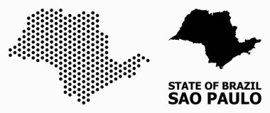 Sao Paulo Eyaleti Noktalı Desen Haritası