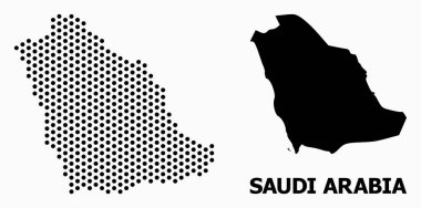 Suudi Arabistan Piksel Mozaik Haritası