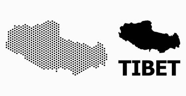 Tibet Piksel Mozaik Haritası