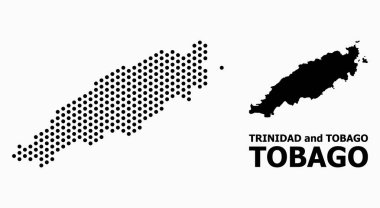 Tobago Adası Pikselli Desen Haritası