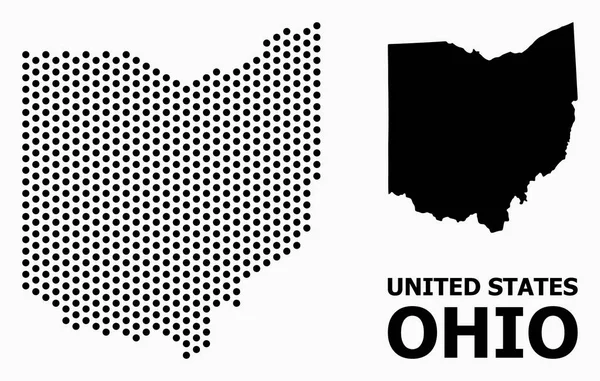 Карта штата Огайо — стоковый вектор