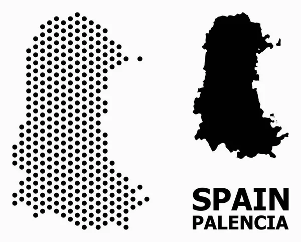 Mappa dettagliata della provincia di Palencia — Vettoriale Stock