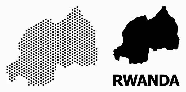 Ruanda Pikselli Mozaik Haritası