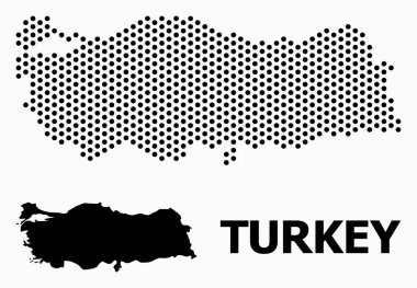 Pixelated Mozaik Türkiye Haritası