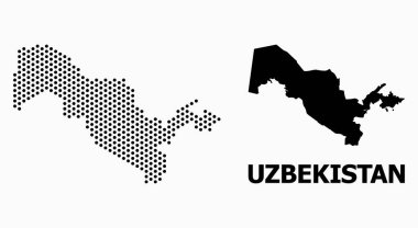 Özbekistan Piksel Desen Haritası