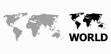 Nokta Mozaik Dünya Haritası