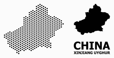 Sincan Uygur Bölgesi Noktalı Mozaik Haritası