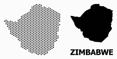 Zimbabve Pikselli Mozaik Haritası
