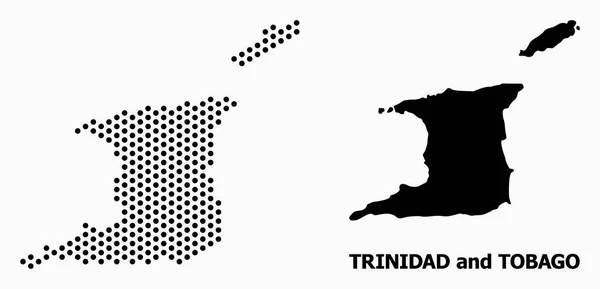 Trinidad ve Tobago Nokta Desen Haritası — Stok Vektör