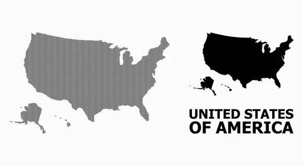 Dot Mosaic Mapa de Estados Unidos — Archivo Imágenes Vectoriales