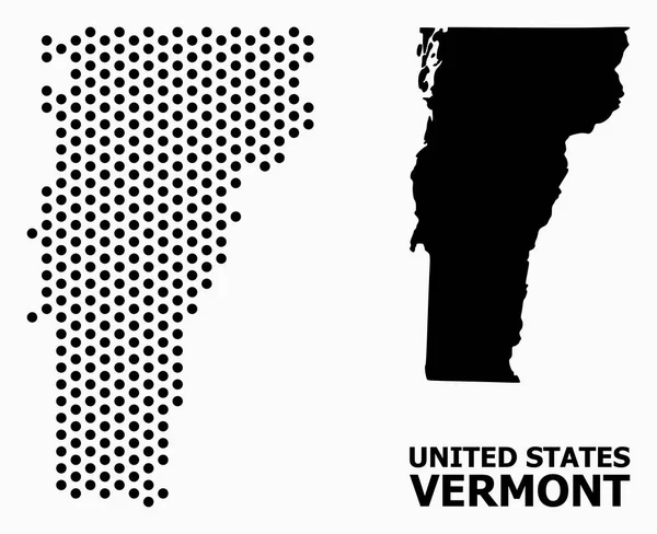 Stip patroon kaart van Vermont State — Stockvector