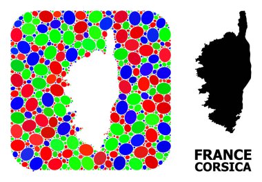 Mozaik Şablon ve Korsika Haritası