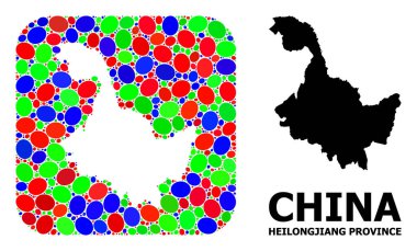 Mozaik Deliği ve Heilongjiang Eyaletinin Katı Haritası