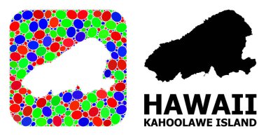 Mozaik Deliği ve Kahoolawe Adası 'nın Katı Haritası