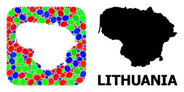 Mozaik Şablon ve Litvanya Haritası