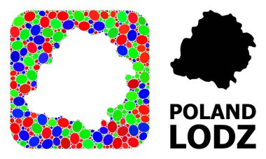 Lodz ilinin Mozaik Kalıbı ve Katı Haritası