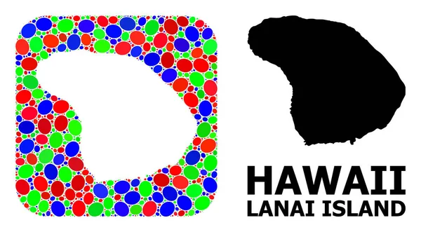 Mozaik Deliği ve Lanai Adasının Katı Haritası