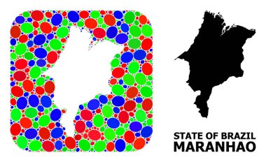 Mozaik Deliği ve Maranhao Eyaletinin Katı Haritası