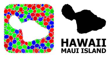 Mozaik Deliği ve Maui Adasının Katı Haritası