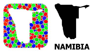 Mozaik Delik ve Solid Namibya Haritası