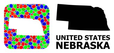 Mozaik Deliği ve Nebraska Eyaletinin Katı Haritası