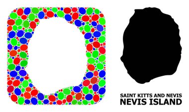 Mozaik Deliği ve Nevis Adasının Katı Haritası