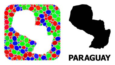 Mozaik Paraguay Şablonu ve Katı Haritası