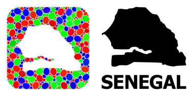 Mozaik Şablon ve Senegal Haritası