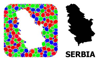 Mozaik Sırbistan Şablonu ve Katı Haritası