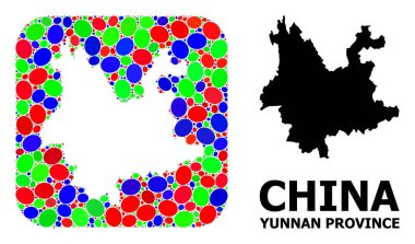 Mozaik Deliği ve Yunnan Eyaletinin Katı Haritası