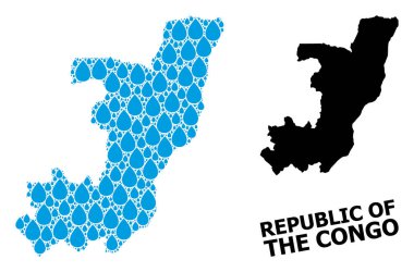 Su Gözyaşları ve Sağlam Harita Cumhuriyeti Vektör Kolajı Haritası