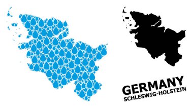 Holstein-Holstein Su Gözyaşları ve Solid Haritası Vektör Mozaik Haritası