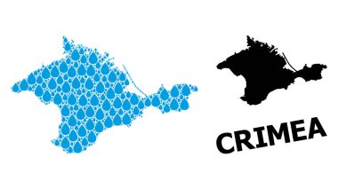 Sıvı Düşüşler ve Solid Harita Kırım Mozaik Haritası