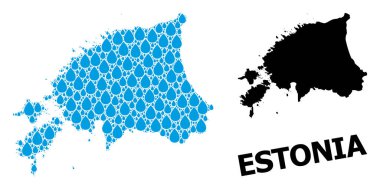 Estonya Su Gözyaşları ve Kolaj Haritası