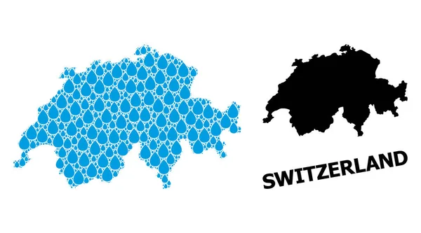 Векторная карта Швейцарии ликвидных активов и векторная карта Швейцарии — стоковый вектор