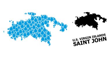 Saint John Su Damlaları ve Kolaj Haritası