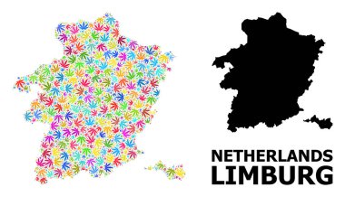 Limburg Renkli Kenevir Yaprakları ve Kolaj Haritası