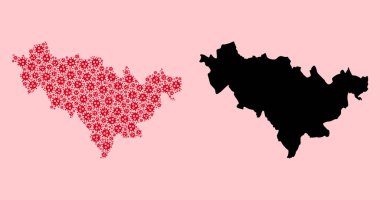 Jilin vilayetinin Vector Mozaik Grip Parçaları ve Katı Harita Haritası